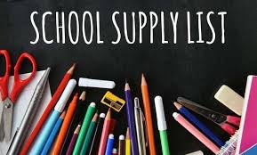 School Supply List picture