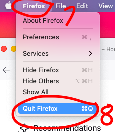 File / Quit Firefox